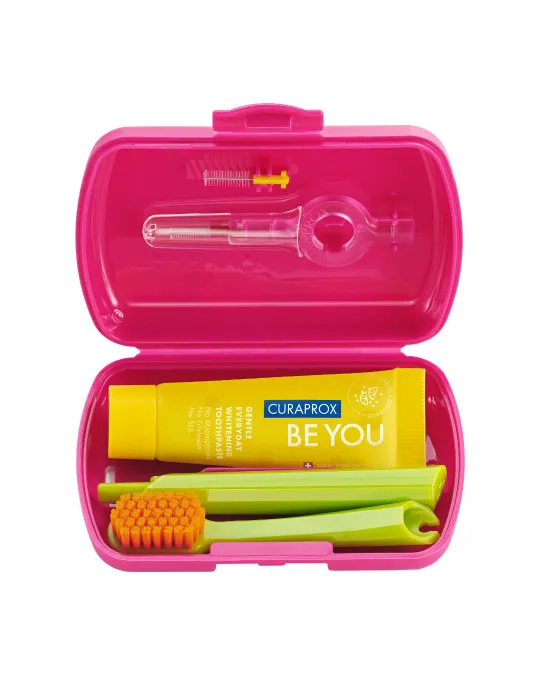 Red Travel Toothbrush Set
