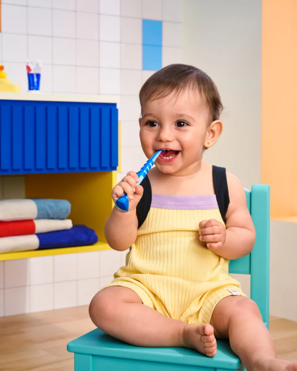 For baby's first dental cleaning experience